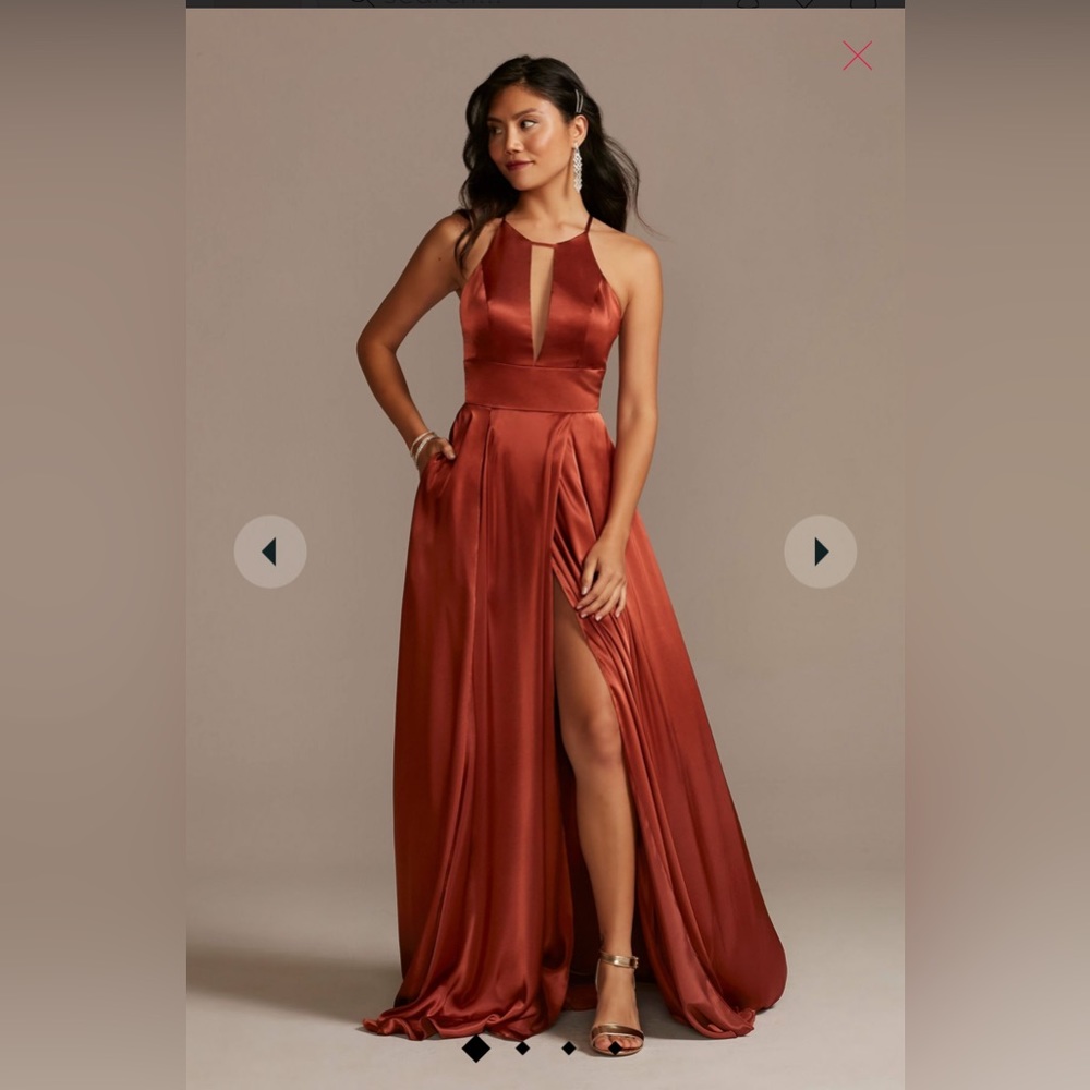 David’s bridal Galina signature bridesmaid dress Cinnamon